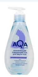 Гель для лица и тела, Aqa pure (Аква Пьюр) 250 мл увлажняющий очищающий для нормальной и сухой кожи