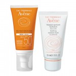 Набор, Avene (Авен) 50 мл + 50 мл крем солнцезащитный без отдушек SPF 50+ + маска успокаивающая